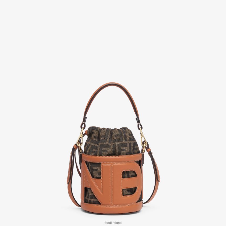 Fendi Women Leather And FF Fabric Mini-Bag R06TFR622 Accessories Brown