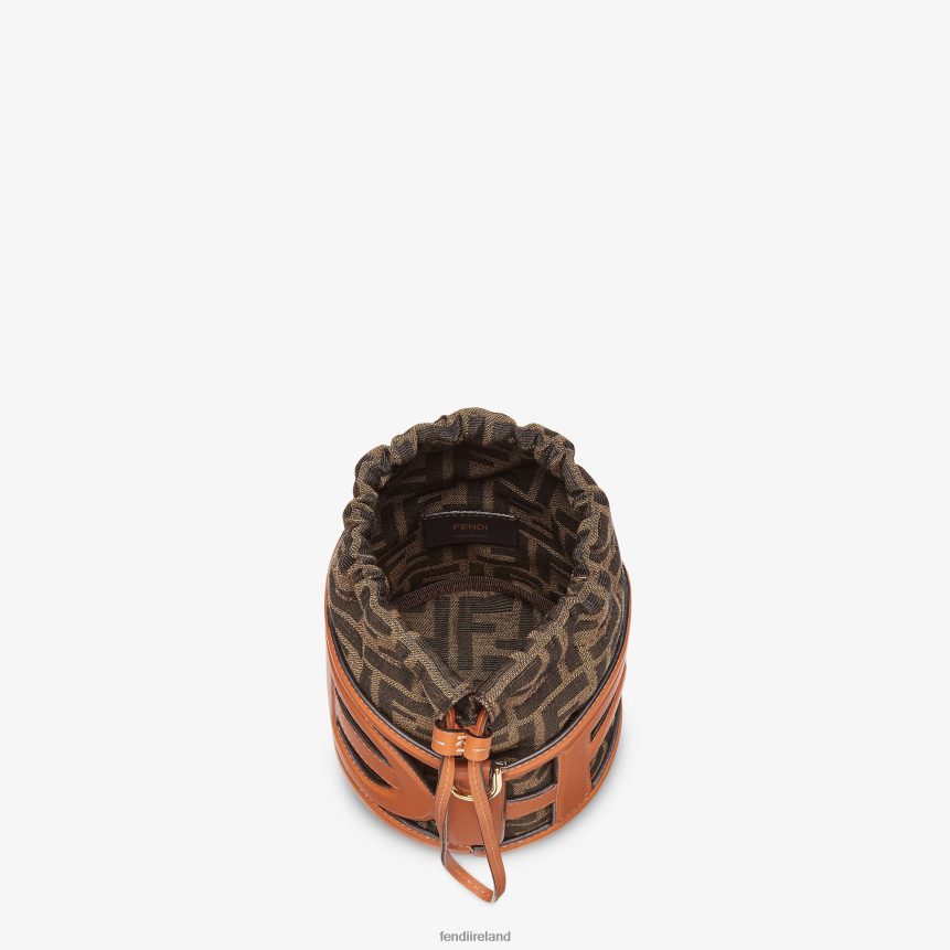 Fendi Women Leather And FF Fabric Mini-Bag R06TFR622 Accessories Brown