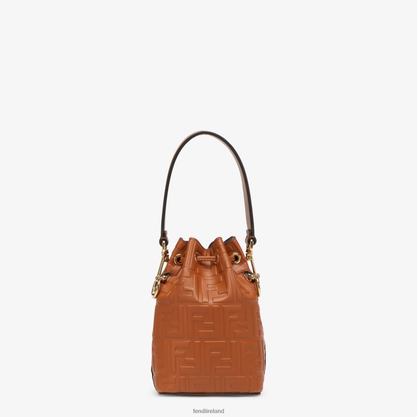 Fendi Women Leather Mini-Bag With FF Motif R06TFR657 Accessories Brown