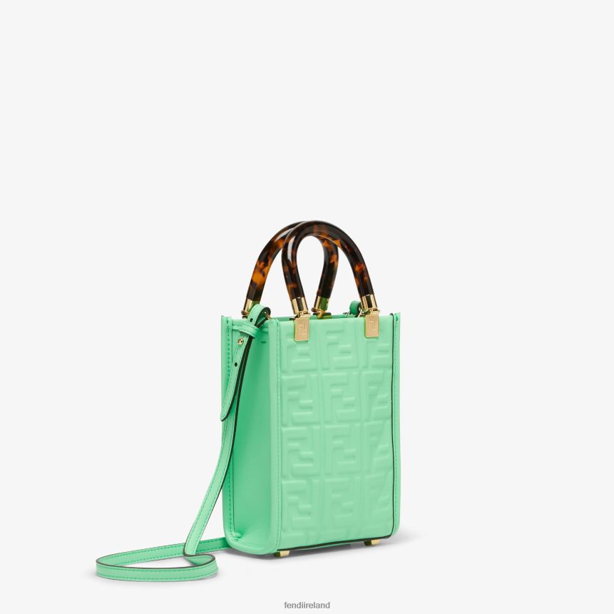 Fendi Women Leather Mini-Bag With FF Motif R06TFR727 Accessories Green