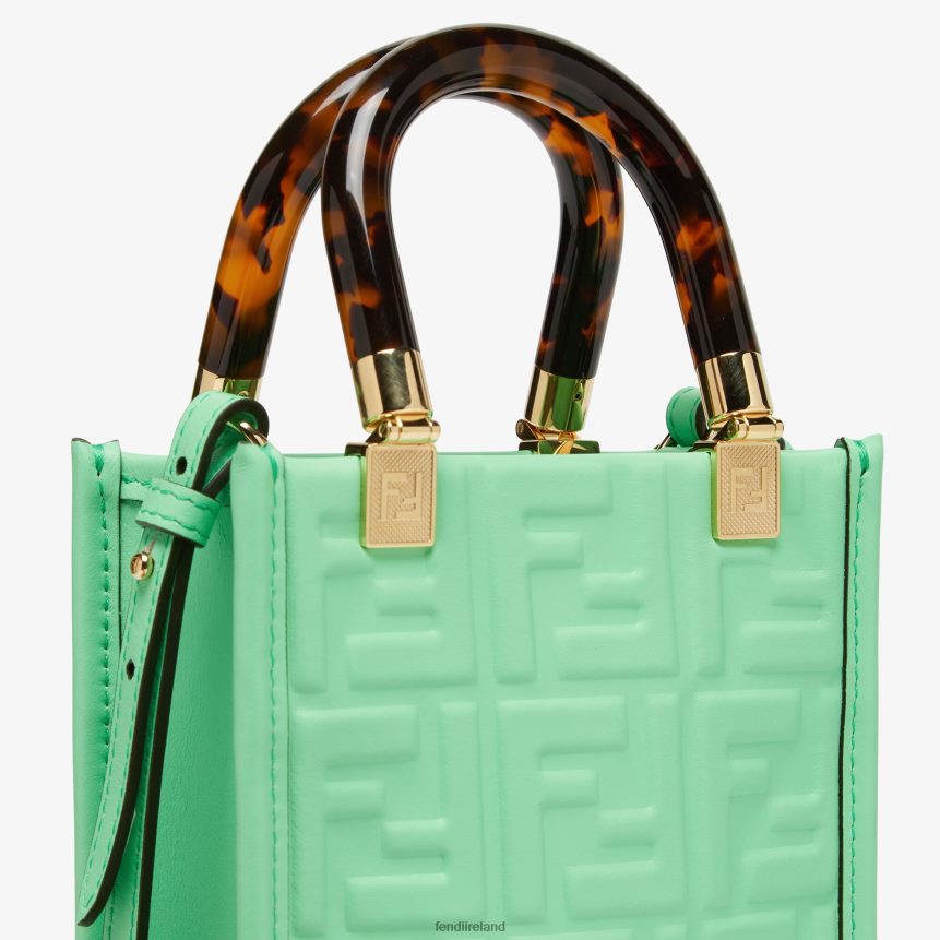 Fendi Women Leather Mini-Bag With FF Motif R06TFR727 Accessories Green