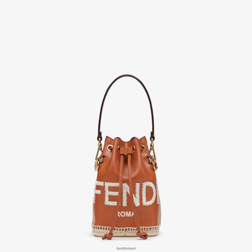 Fendi Women Mon Tresor Leather Mini-Bag R06TFR640 Accessories Brown