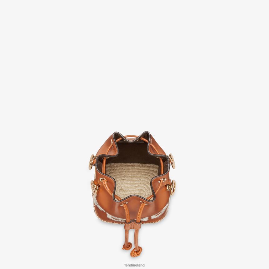 Fendi Women Mon Tresor Leather Mini-Bag R06TFR640 Accessories Brown