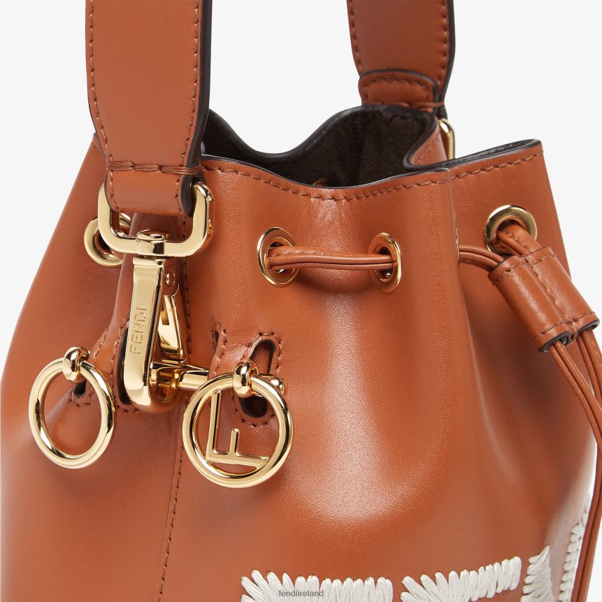Fendi Women Mon Tresor Leather Mini-Bag R06TFR640 Accessories Brown