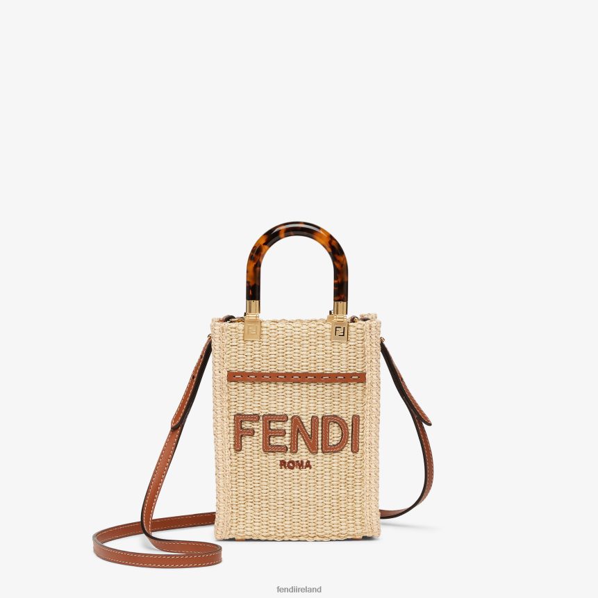Fendi Women Natural Straw Mini-Bag R06TFR641 Accessories Beige