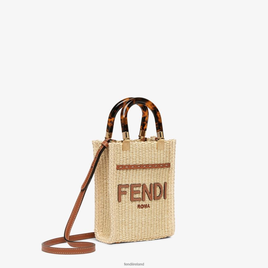 Fendi Women Natural Straw Mini-Bag R06TFR641 Accessories Beige