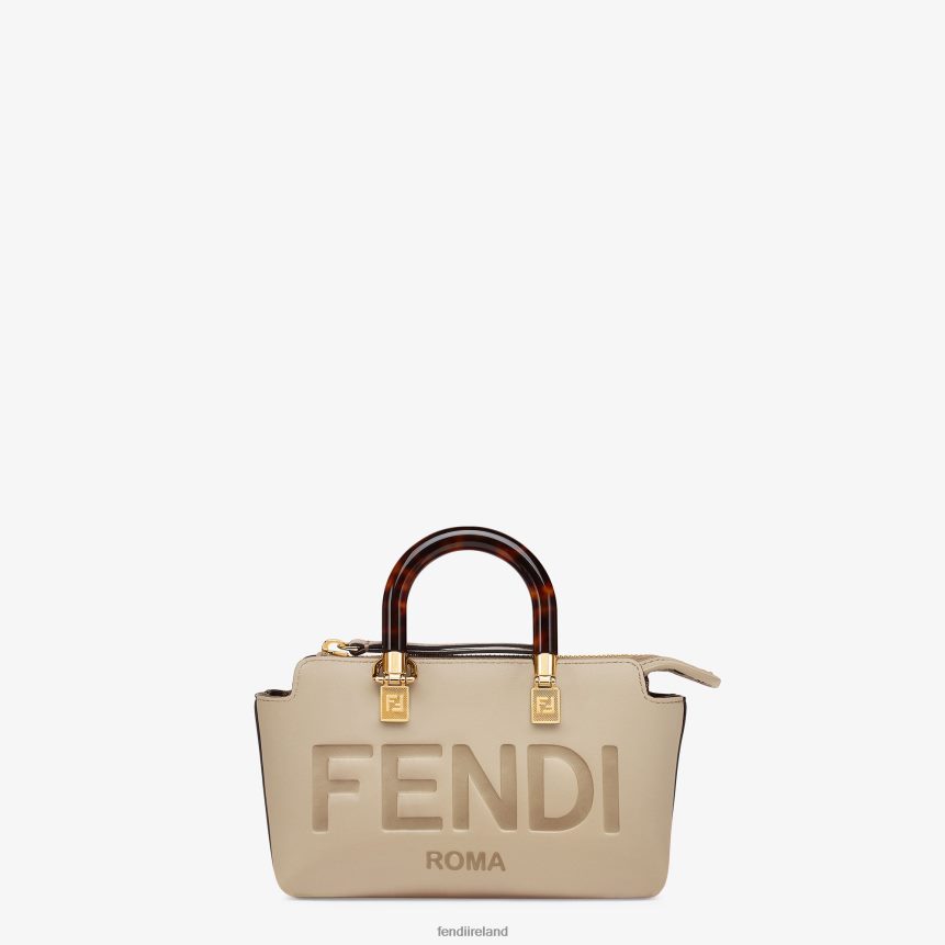 Fendi Women Small Boston Bag In Dove Leather R06TFR826 Accessories Beige
