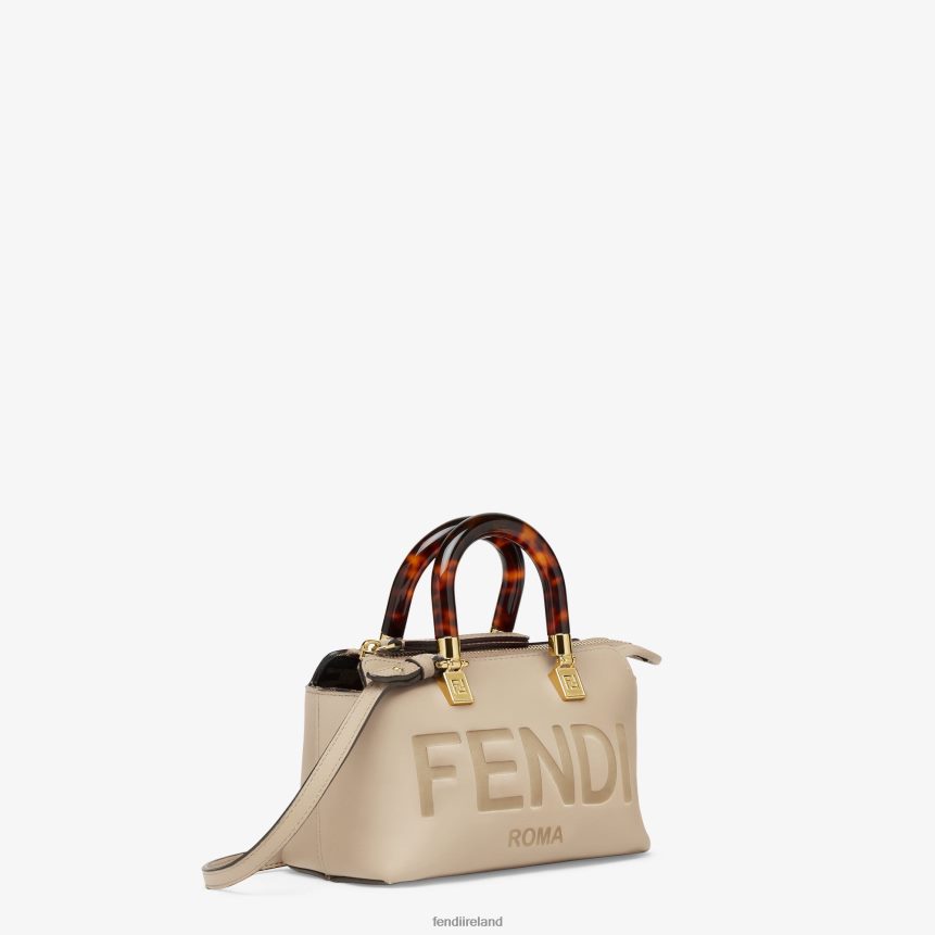 Fendi Women Small Boston Bag In Dove Leather R06TFR826 Accessories Beige