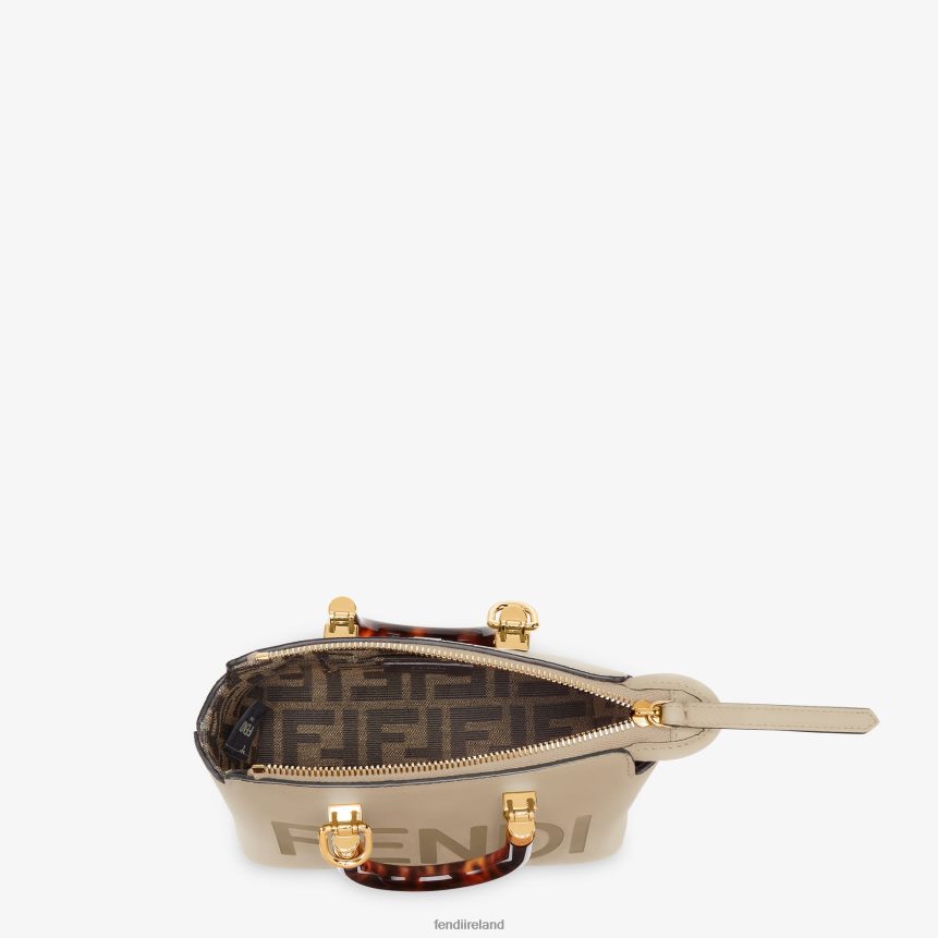 Fendi Women Small Boston Bag In Dove Leather R06TFR826 Accessories Beige