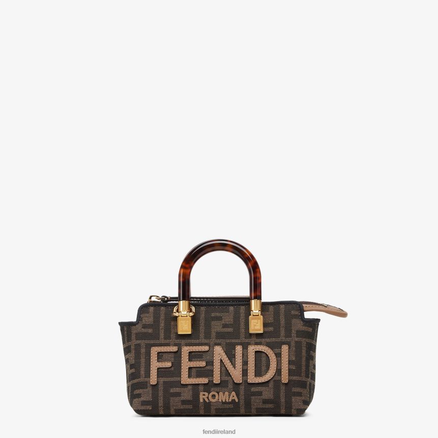 Fendi Women Small FF Fabric Boston Bag R06TFR654 Accessories Brown