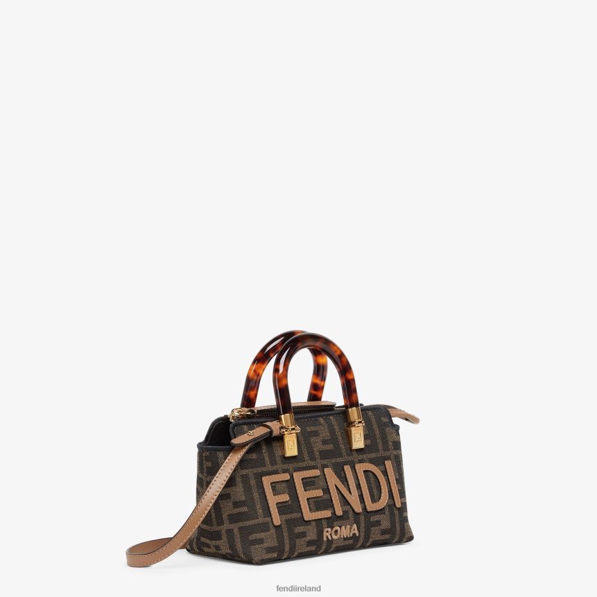 Fendi Women Small FF Fabric Boston Bag R06TFR654 Accessories Brown