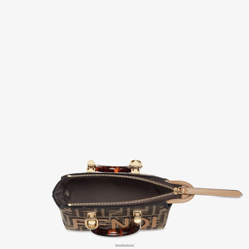 Fendi Women Small FF Fabric Boston Bag R06TFR654 Accessories Brown