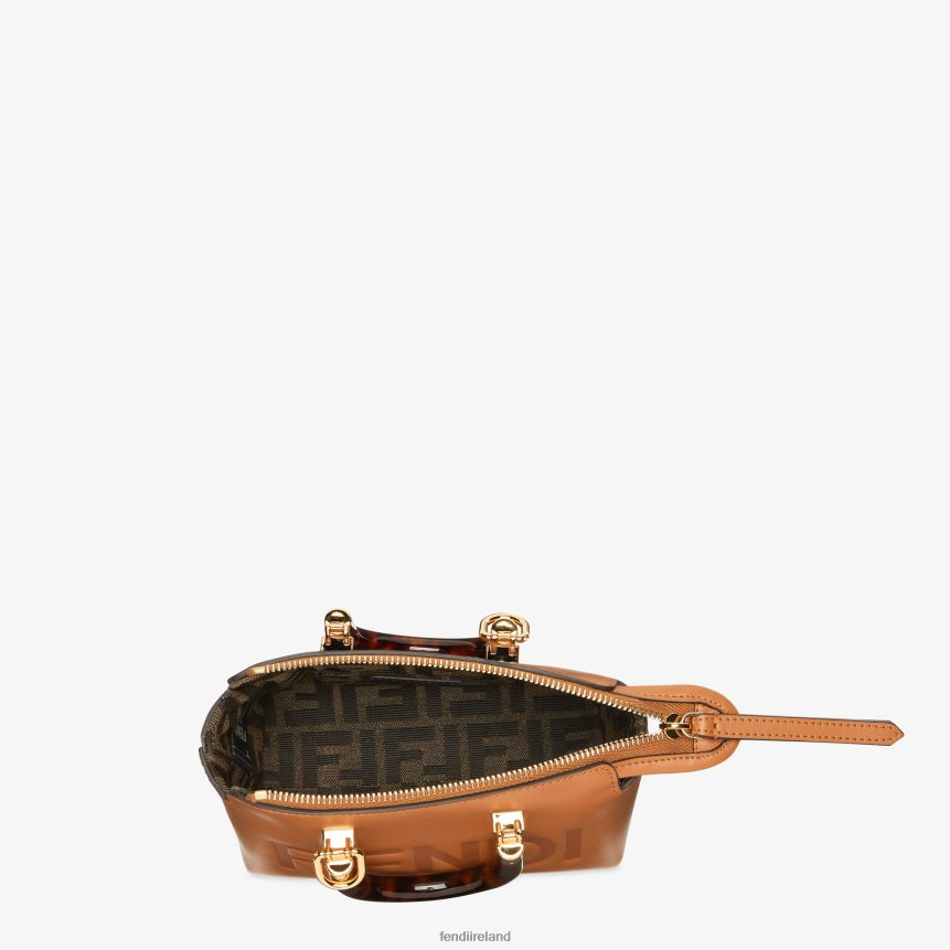 Fendi Women Small Leather Boston Bag R06TFR751 Accessories Brown