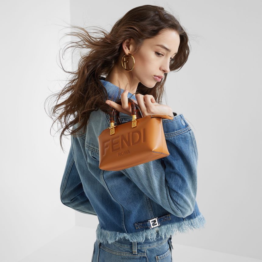 Fendi Women Small Leather Boston Bag R06TFR751 Accessories Brown