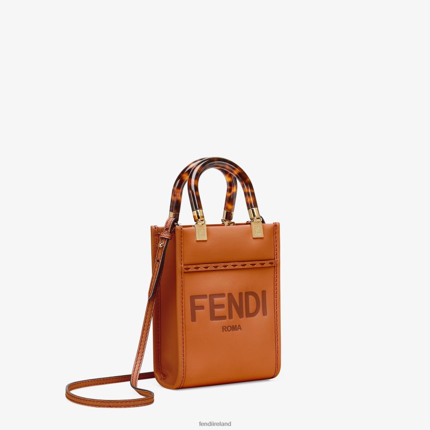 Fendi Women Sunshine Shopper Leather Mini-Bag R06TFR681 Accessories Brown