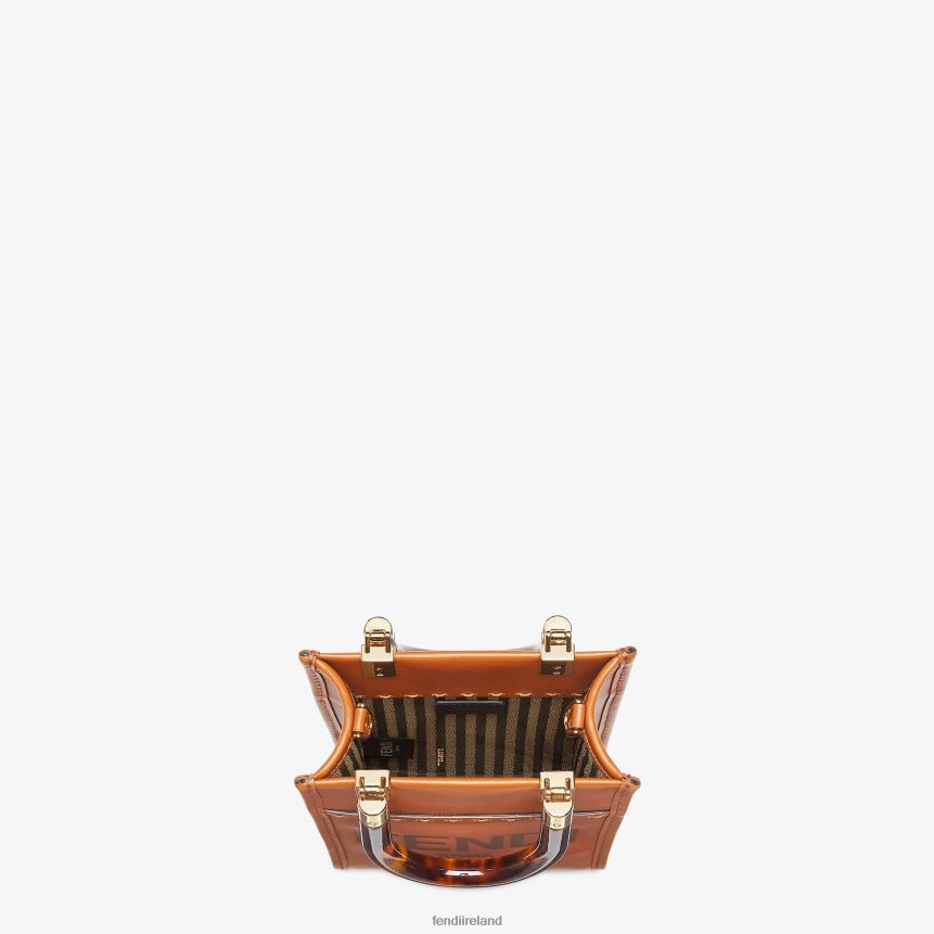 Fendi Women Sunshine Shopper Leather Mini-Bag R06TFR681 Accessories Brown