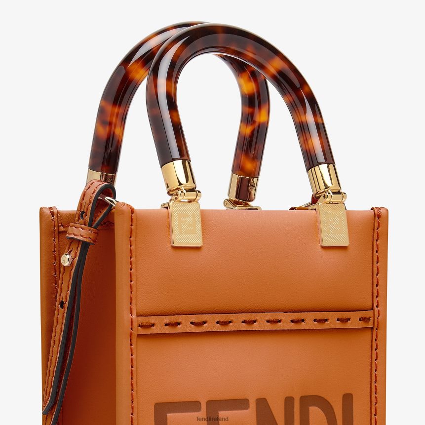 Fendi Women Sunshine Shopper Leather Mini-Bag R06TFR681 Accessories Brown