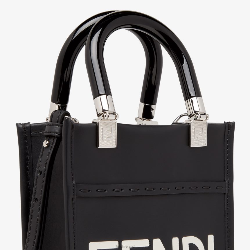 Fendi Women Sunshine Shopper Leather Mini-Bag R06TFR705 Accessories Black