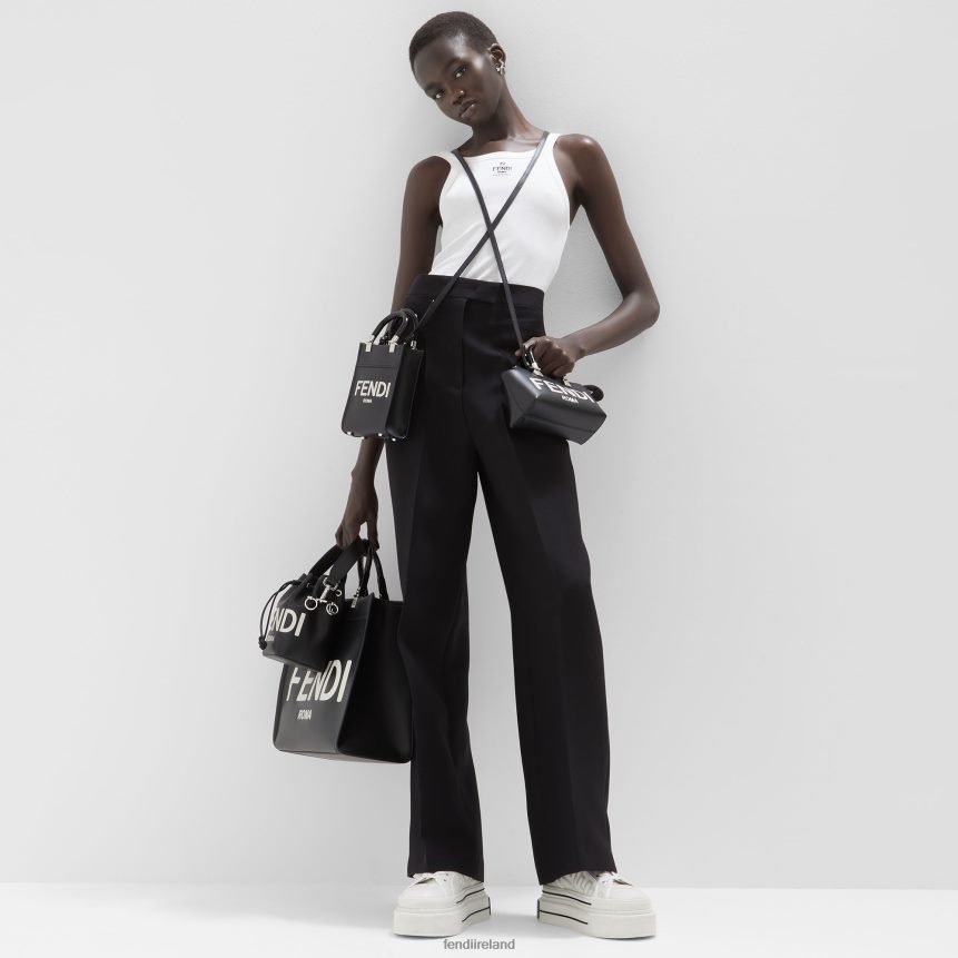 Fendi Women Sunshine Shopper Leather Mini-Bag R06TFR705 Accessories Black