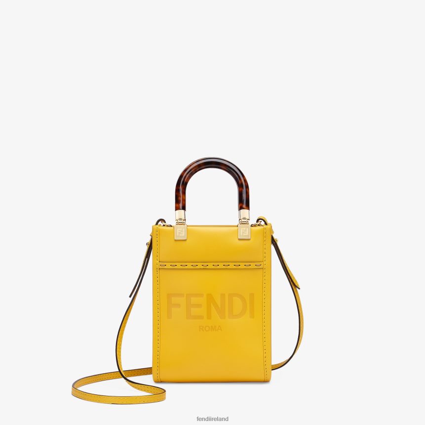 Fendi Women Sunshine Shopper Leather Mini-Bag R06TFR885 Accessories Yellow