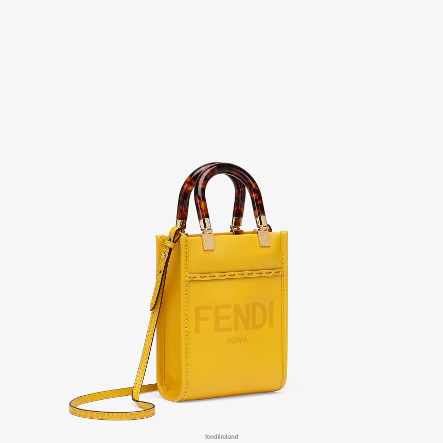 Fendi Women Sunshine Shopper Leather Mini-Bag R06TFR885 Accessories Yellow