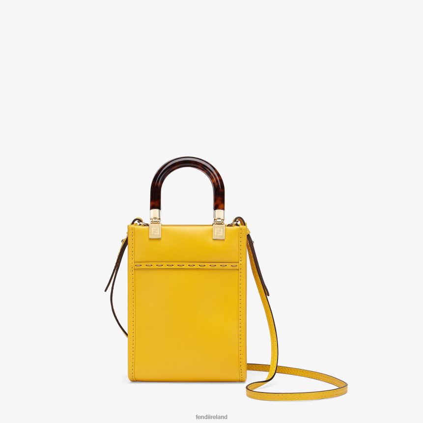 Fendi Women Sunshine Shopper Leather Mini-Bag R06TFR885 Accessories Yellow