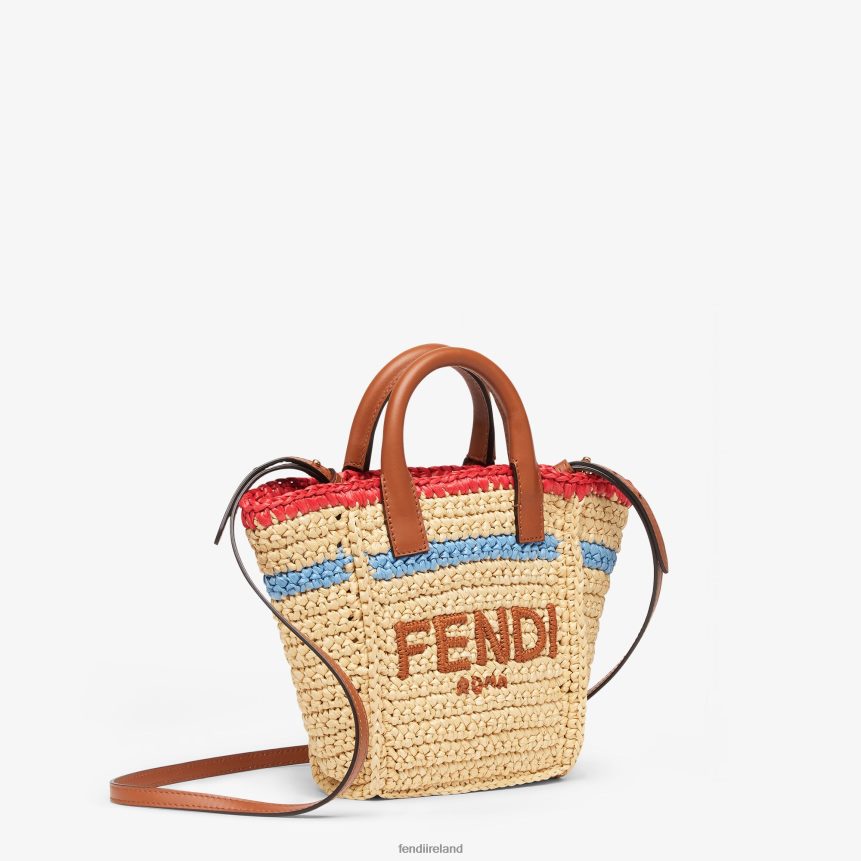 Fendi Women Woven RaFFia Mini-Bag R06TFR620 Accessories Beige