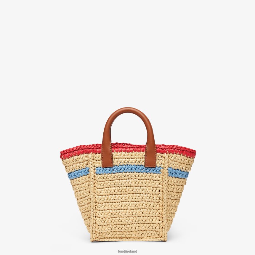 Fendi Women Woven RaFFia Mini-Bag R06TFR620 Accessories Beige