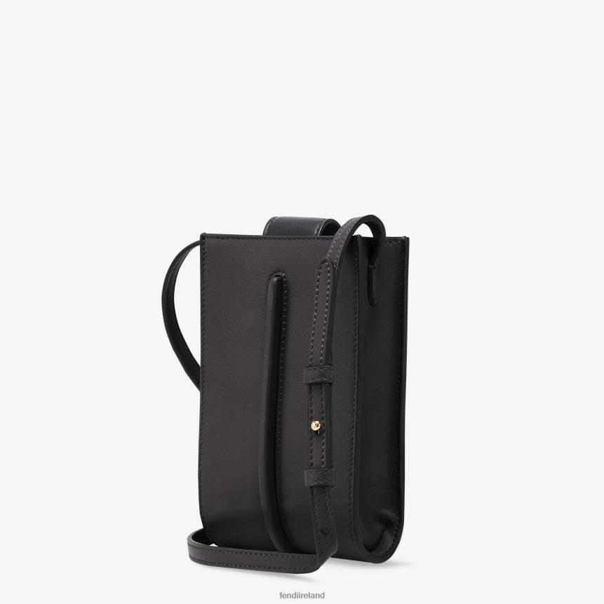 Fendi Women Graphy Phone Leather Pouch R06TFR1432 Accessories Black