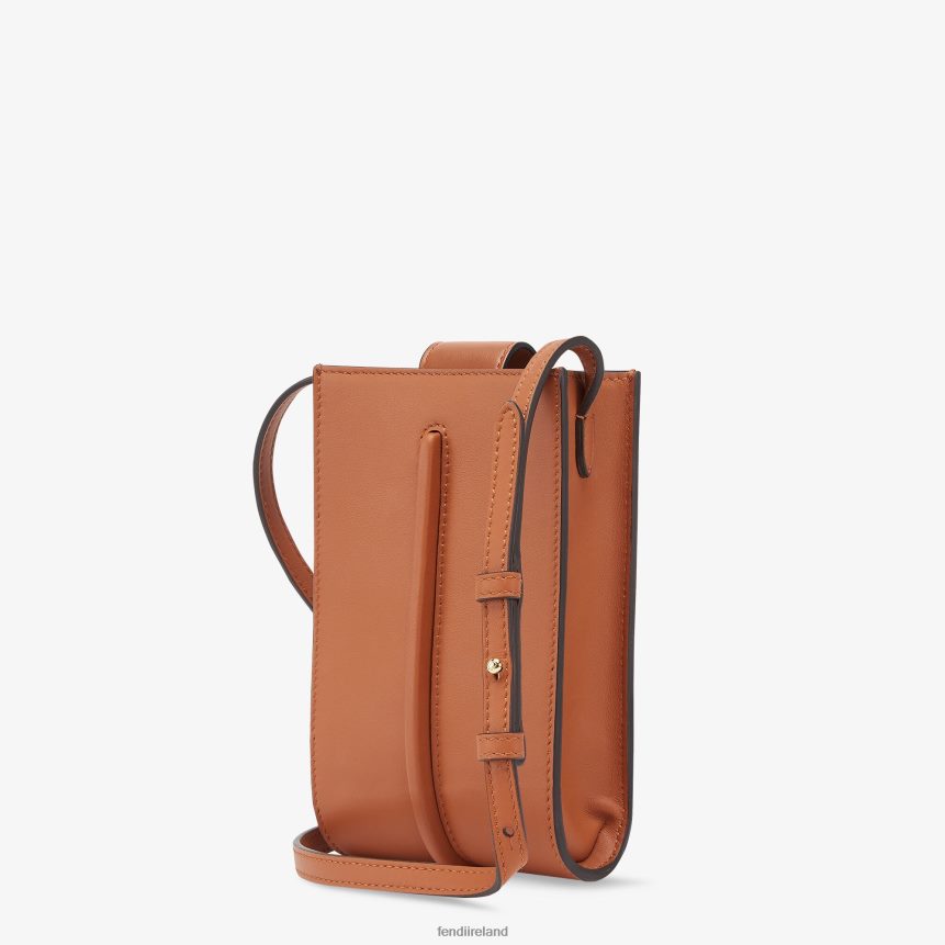 Fendi Women Graphy Phone Leather Pouch R06TFR1433 Accessories Brown