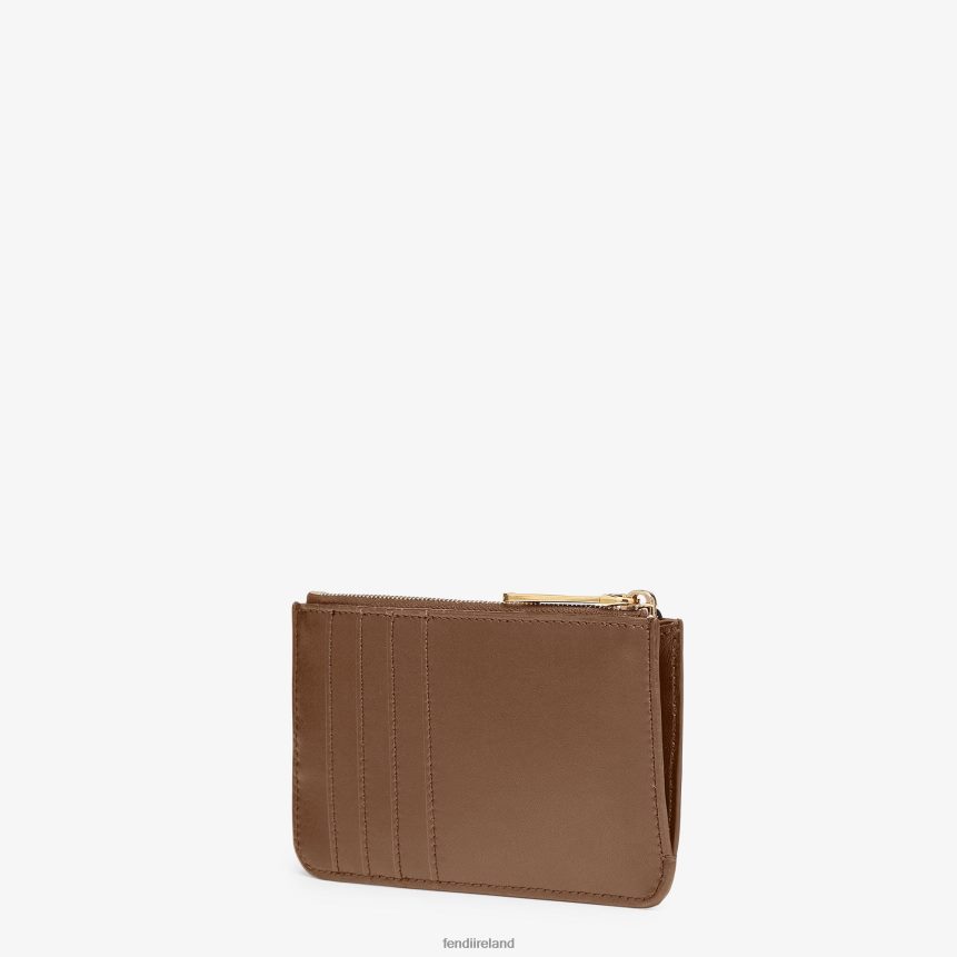 Fendi Women Key Ring Leather Pouch R06TFR1483 Accessories Brown