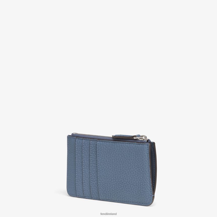 Fendi Women Peekaboo Key Case Leather Pouch R06TFR1492 Accessories Blue