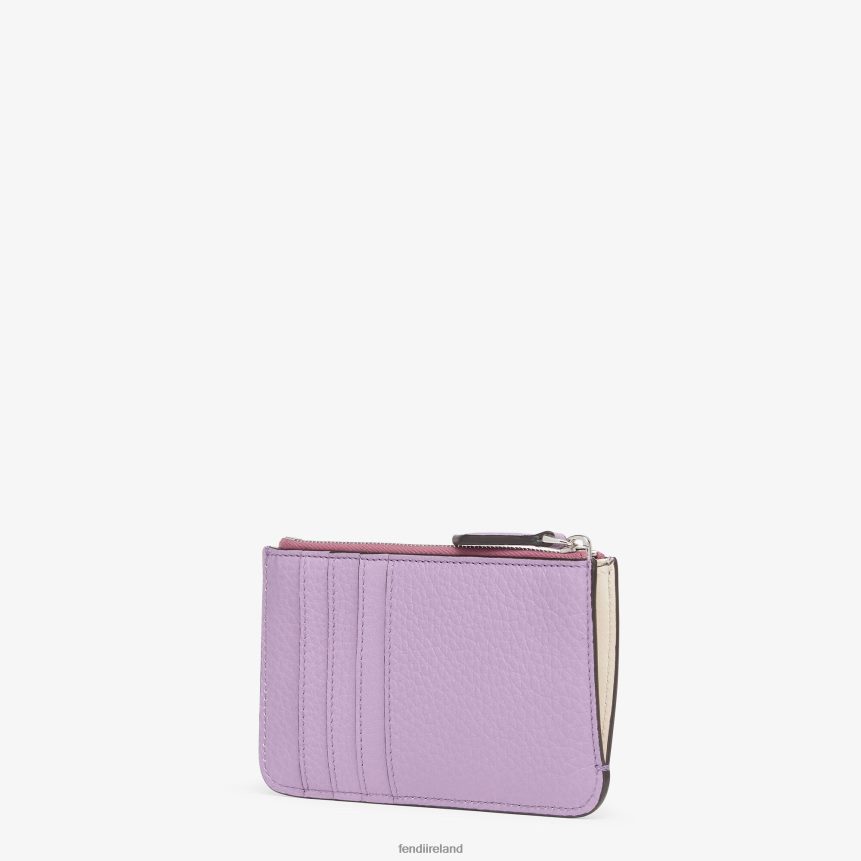 Fendi Women Peekaboo Key Case Leather Pouch R06TFR1531 Accessories Purple
