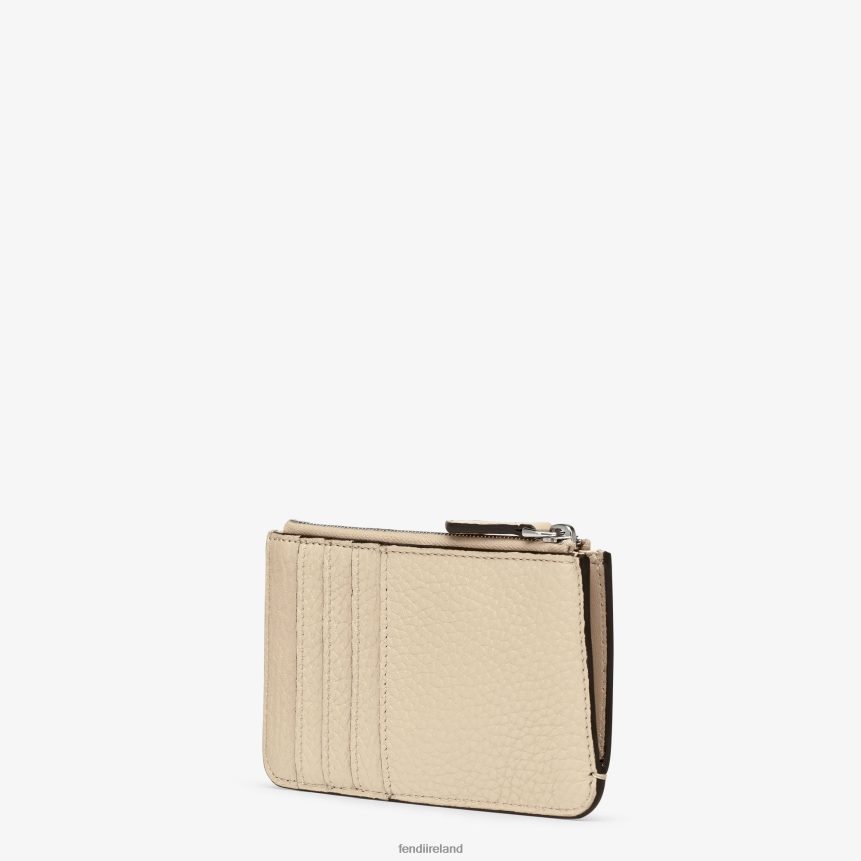 Fendi Women Peekaboo Key Case Leather Pouch R06TFR1548 Accessories Beige