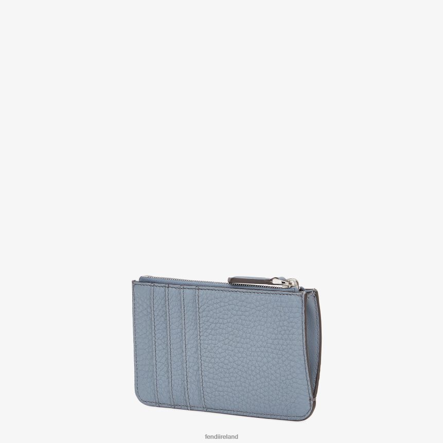 Fendi Women Peekaboo Key Case Leather Pouch R06TFR1572 Accessories Light blue