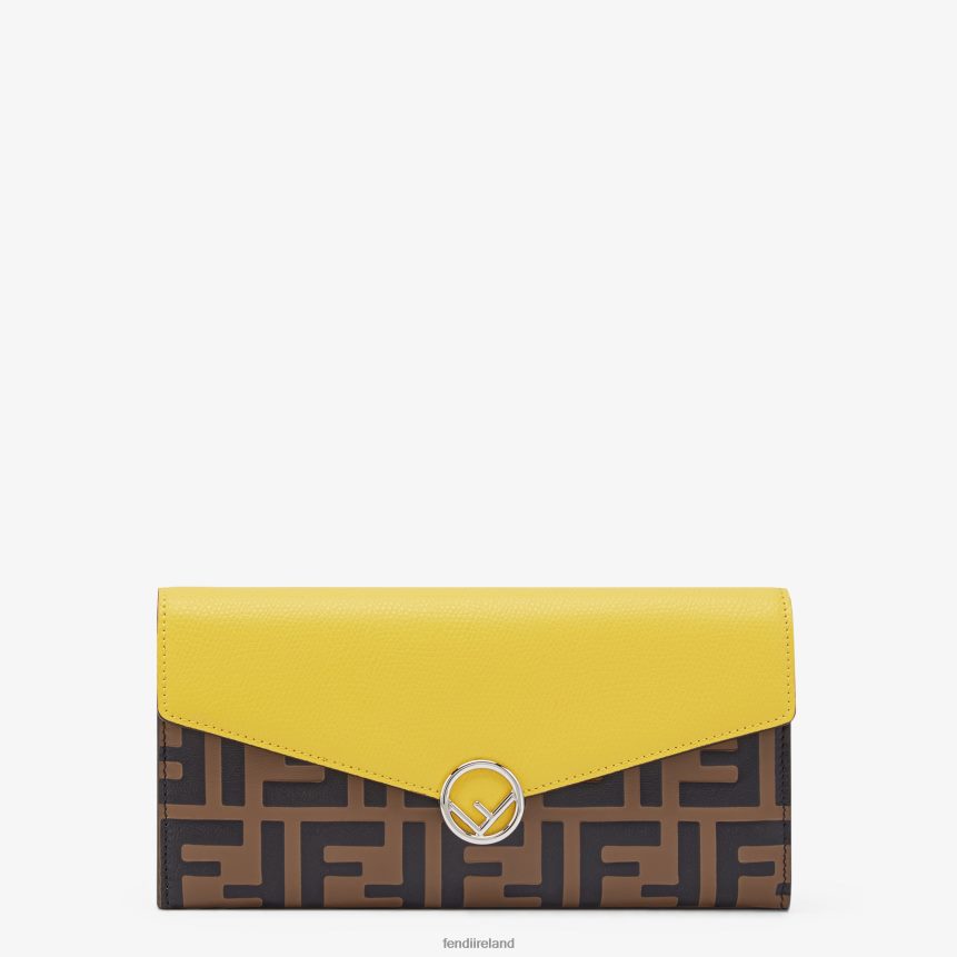 Fendi Women Continental Leather Wallet R06TFR1584 Accessories Brown