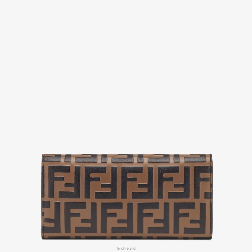 Fendi Women Continental With Chain Leather Wallet R06TFR1474 Accessories Black