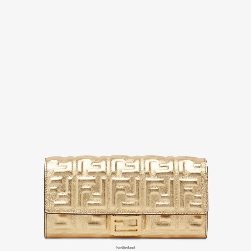 Fendi Women En Leather Wallet R06TFR1576 Accessories Gold