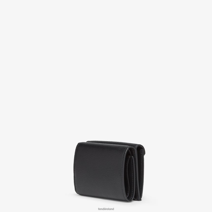 Fendi Women FF Diamonds Micro Trifold Leather Wallet R06TFR1470 Accessories Black