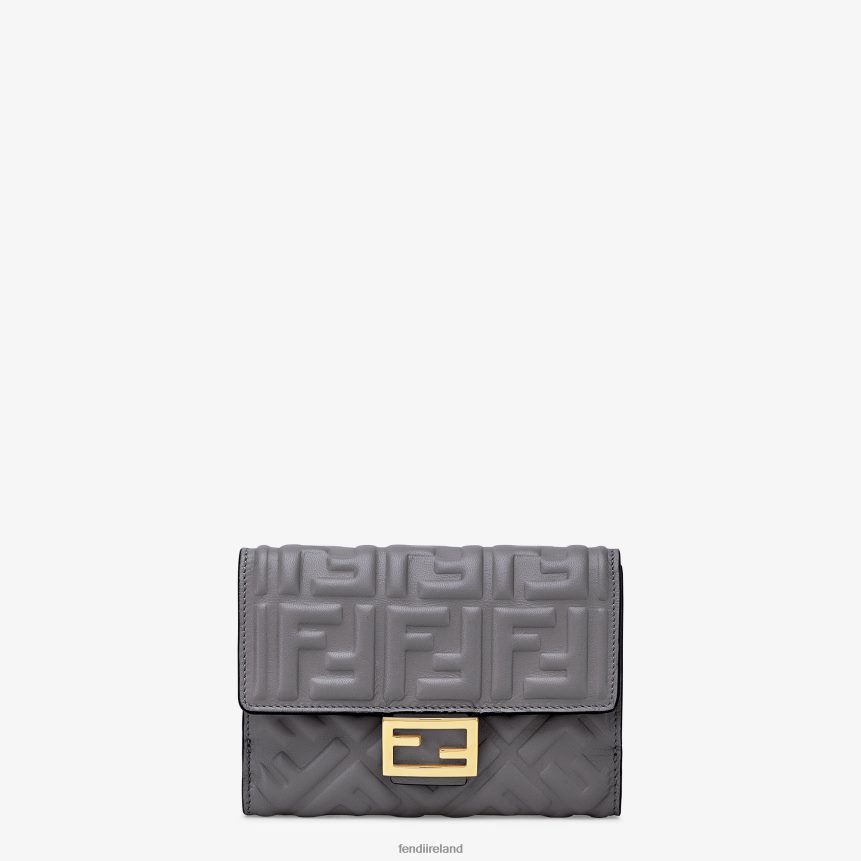 Fendi Women FF Nappa Leather Wallet R06TFR1534 Accessories Gray