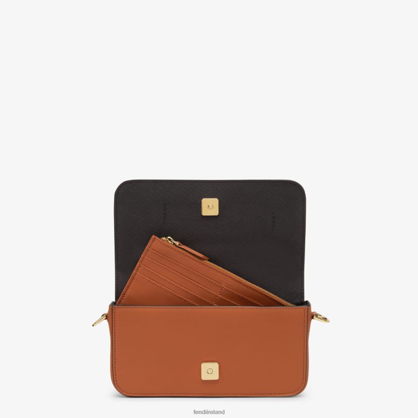 Fendi Women Graphy On Chain Leather Wallet R06TFR1416 Accessories Brown