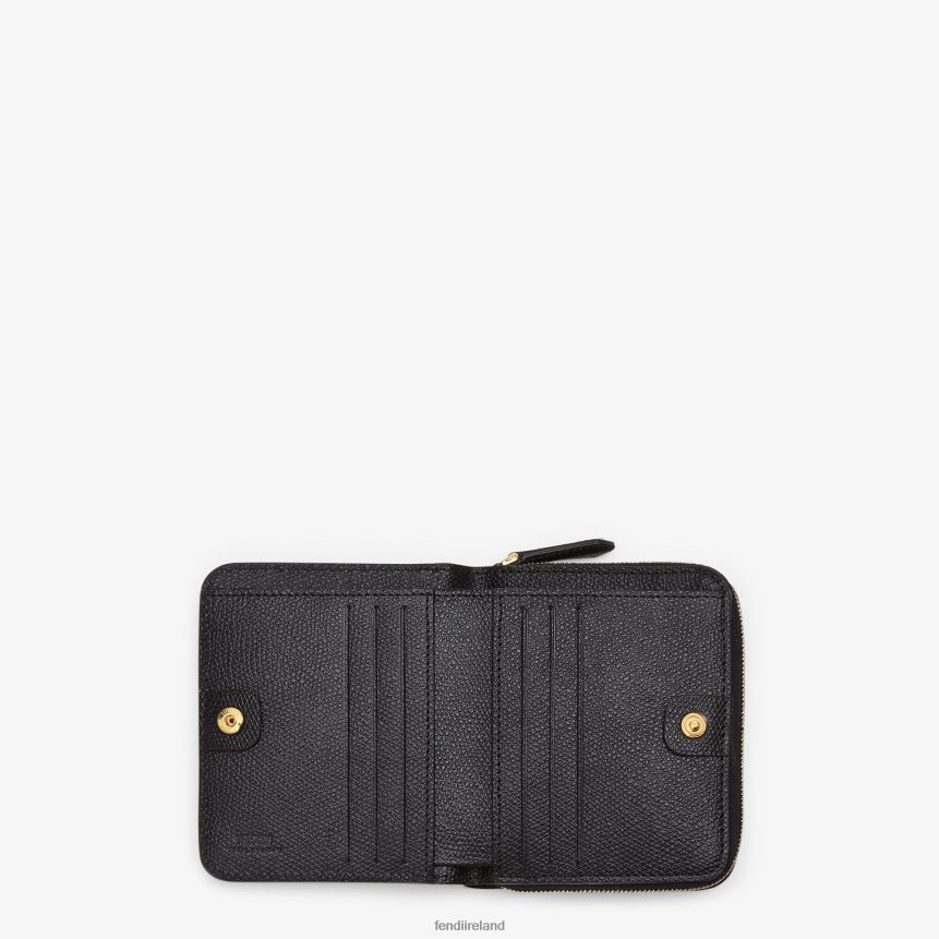 Fendi Women Medium Zip-Around Leather Wallet R06TFR1592 Accessories Black