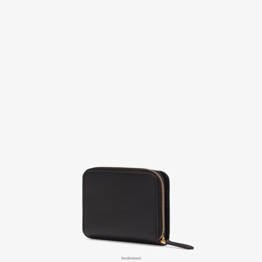 Fendi Women Medium Zip-Around Leather Wallet R06TFR1592 Accessories Black