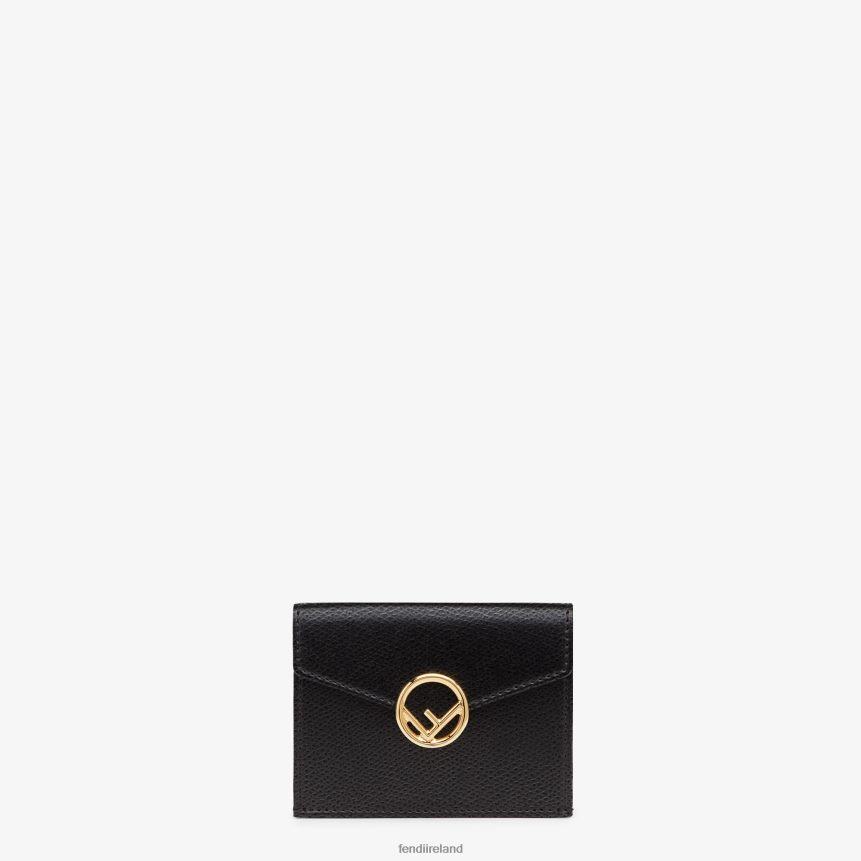 Fendi Women Micro Trifold Leather Wallet R06TFR1447 Accessories Black