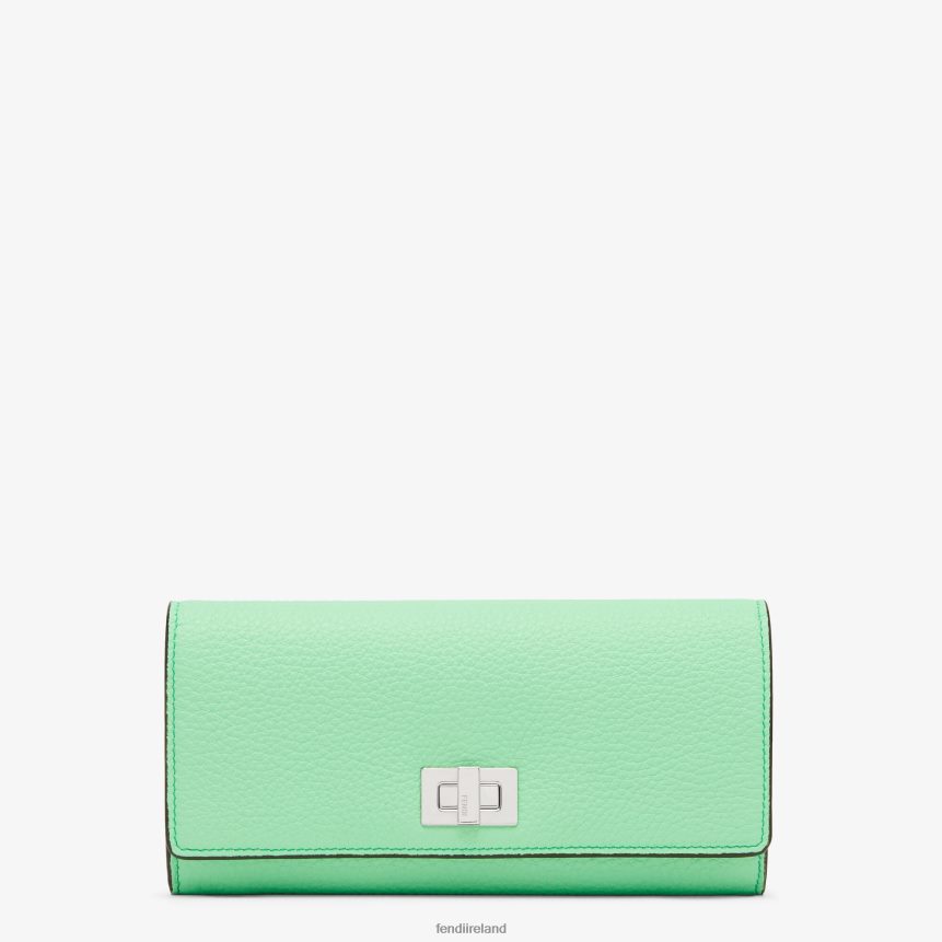 Fendi Women Peekaboo Continental Leather Wallet R06TFR1484 Accessories Green