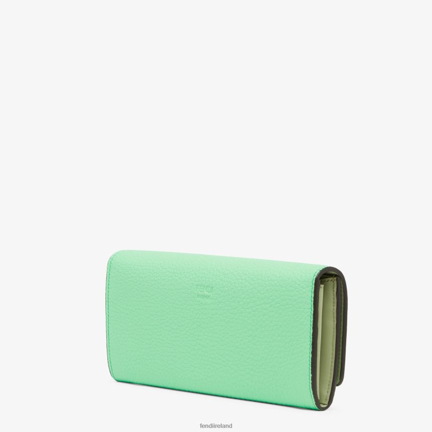 Fendi Women Peekaboo Continental Leather Wallet R06TFR1484 Accessories Green