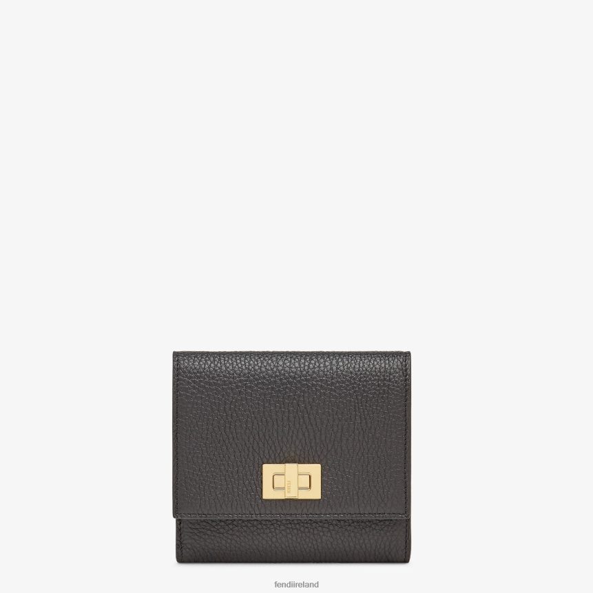 Fendi Women Peekaboo Leather Wallet R06TFR1566 Accessories Black