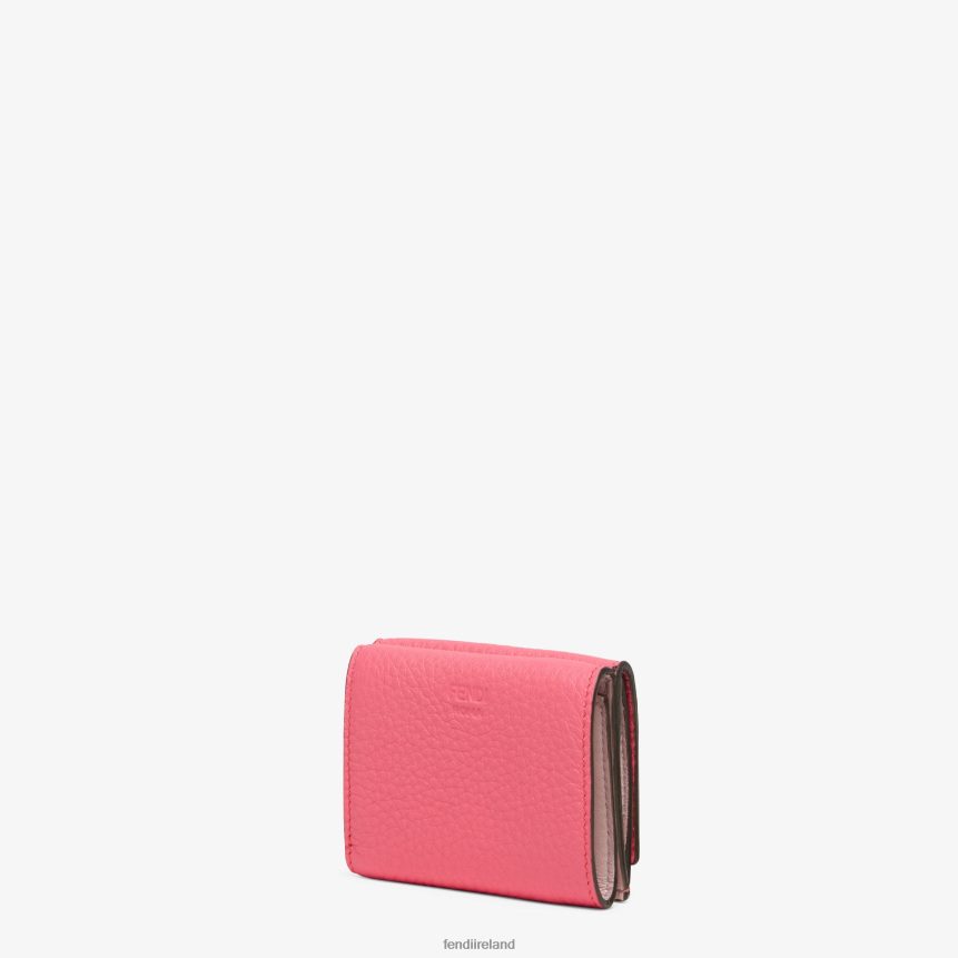 Fendi Women Peekaboo Micro Trifold Leather Wallet R06TFR1500 Accessories Pink