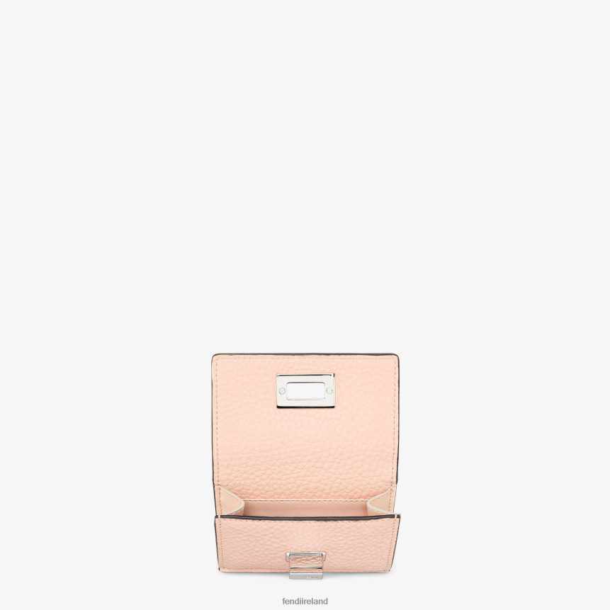 Fendi Women Peekaboo Micro Trifold Leather Wallet R06TFR1551 Accessories Pink