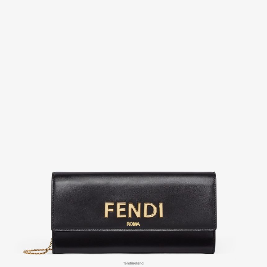 Fendi Women Roma Leather Wallet R06TFR1443 Accessories Black